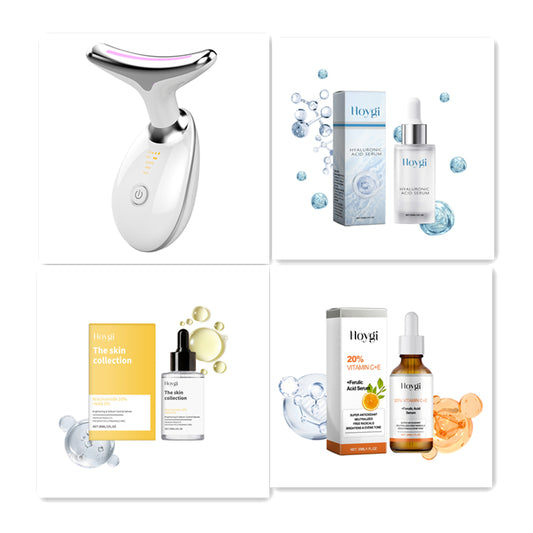 LED neck device EMS neck lift tightening collagen skin tool